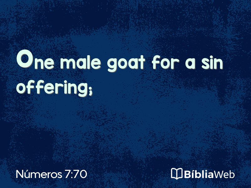 Números 7:70 em imagem para compartilhar