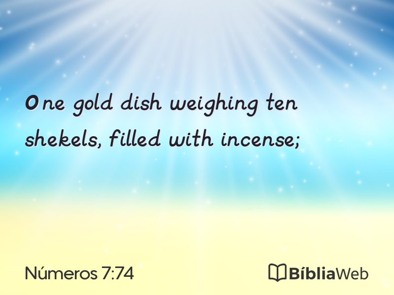 Números 7:74 em imagem para compartilhar