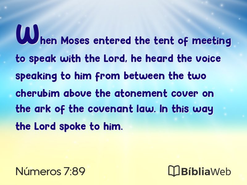 Números 7:89 em imagem para compartilhar