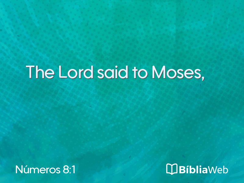 Números 8:1 em imagem para compartilhar