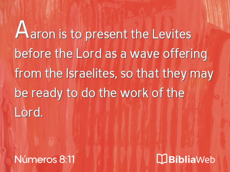 Números 8:11 em imagem para compartilhar