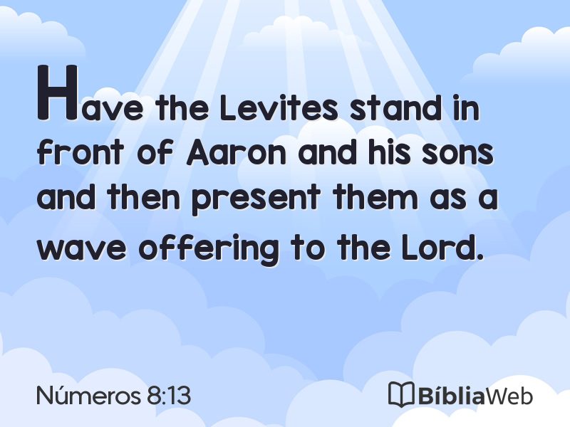 Números 8:13 em imagem para compartilhar