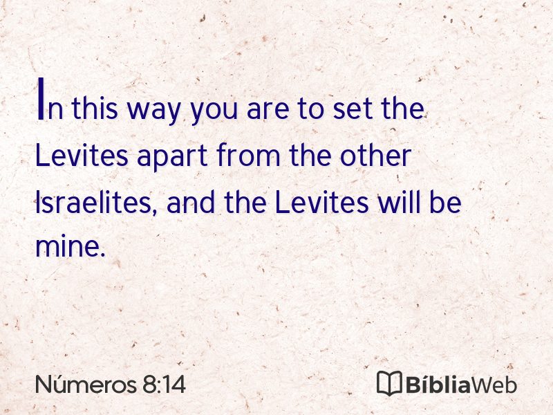Números 8:14 em imagem para compartilhar