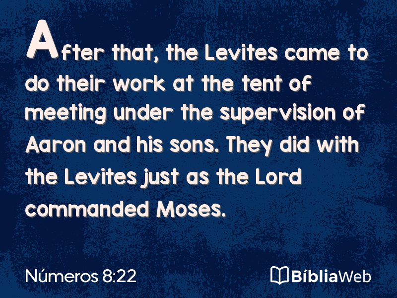 Números 8:22 em imagem para compartilhar