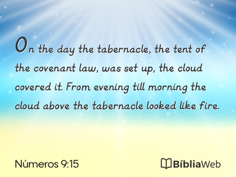 Números 9:15 em imagem para compartilhar