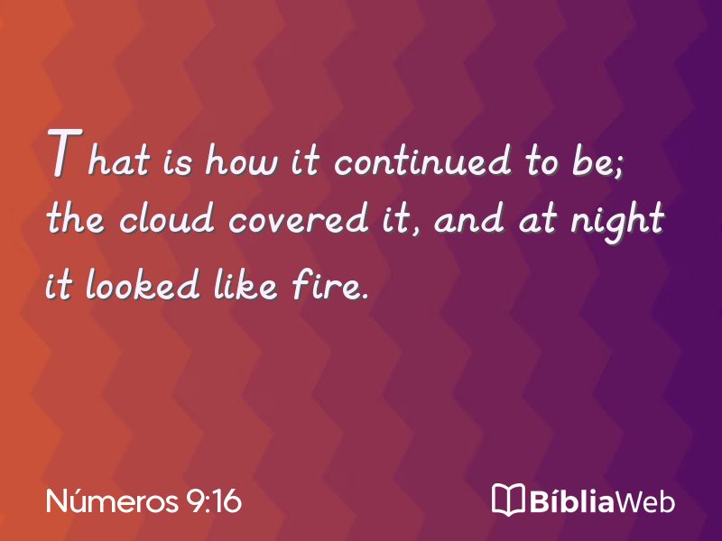 Números 9:16 em imagem para compartilhar