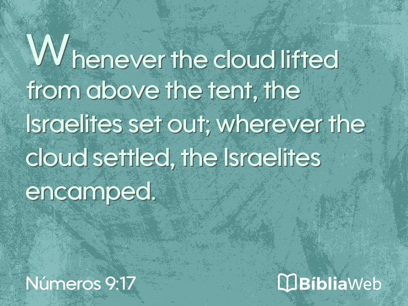 Números 9:17 em imagem para compartilhar