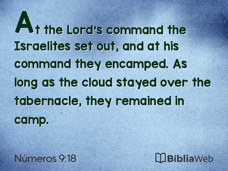 Números 9:18 em imagem para compartilhar