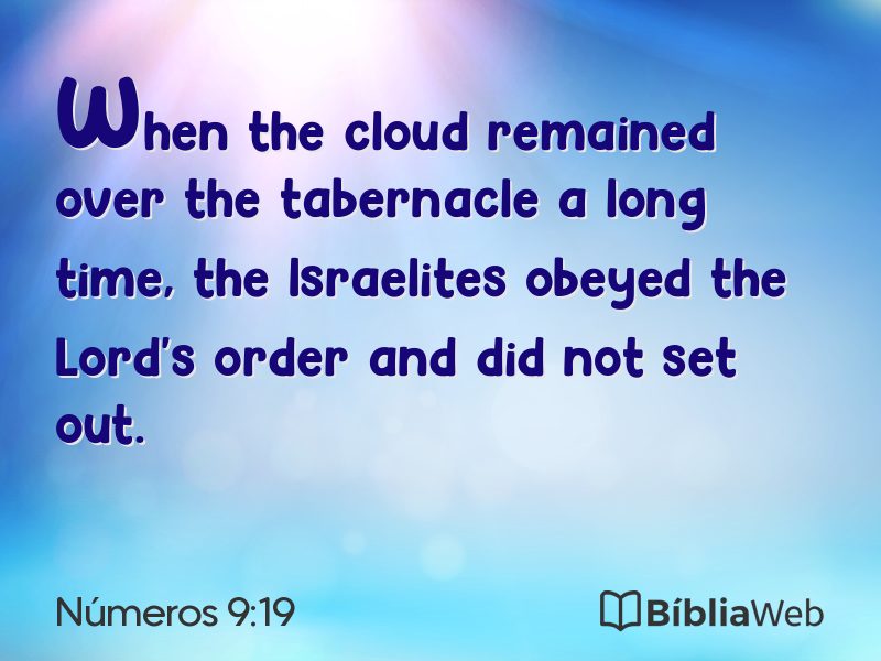 Números 9:19 em imagem para compartilhar
