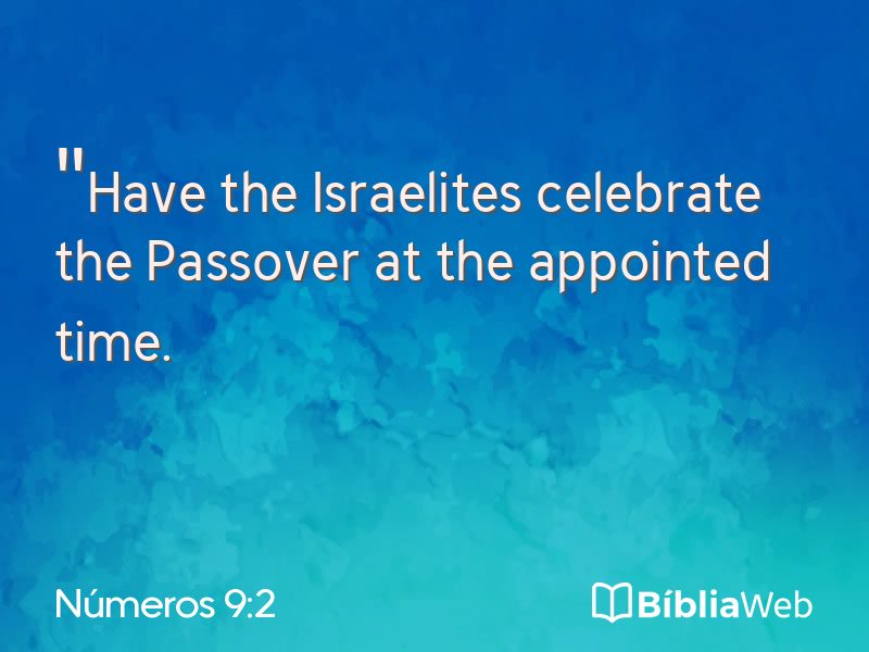 Números 9:2 em imagem para compartilhar