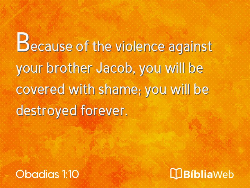 Obadias 1:10 em imagem para compartilhar