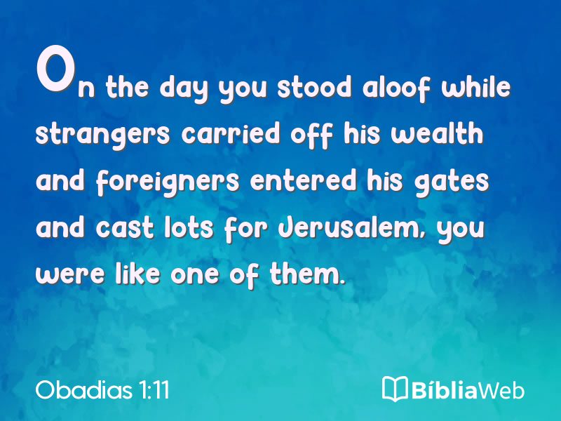 Obadias 1:11 em imagem para compartilhar