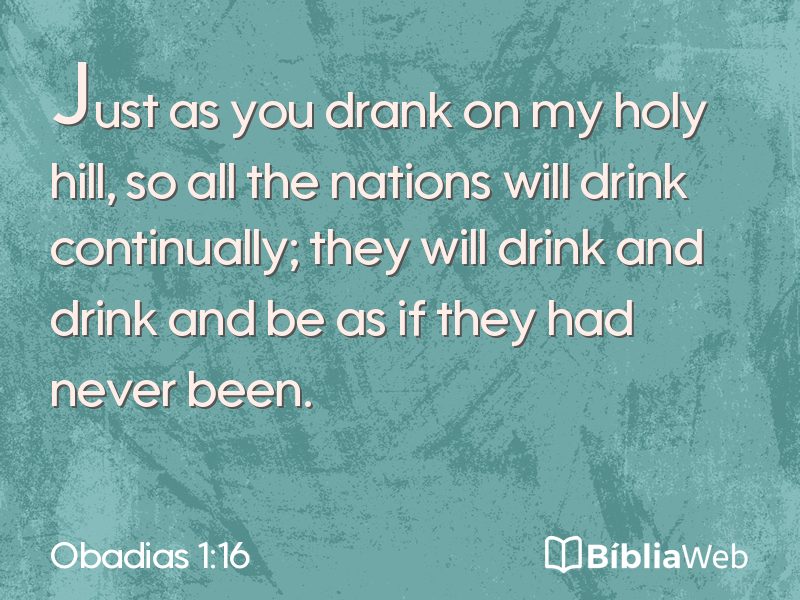 Obadias 1:16 em imagem para compartilhar