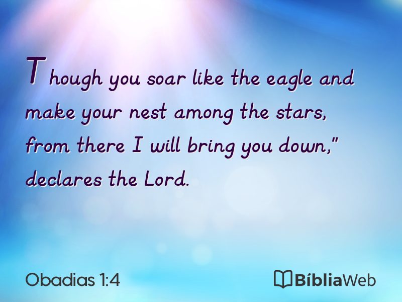 Obadias 1:4 em imagem para compartilhar