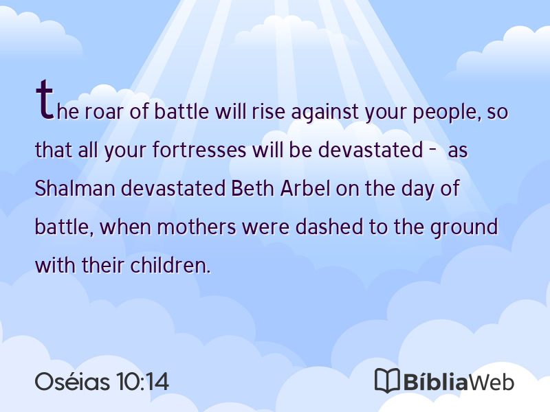 Oséias 10:14 em imagem para compartilhar
