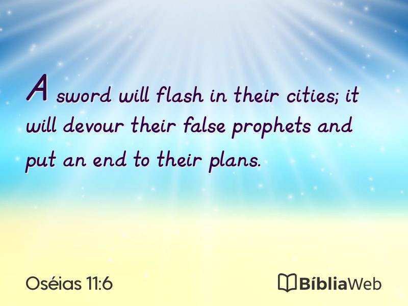 Oséias 11:6 em imagem para compartilhar