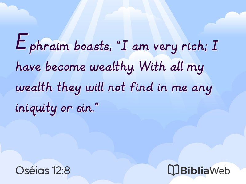 Oséias 12:8 em imagem para compartilhar