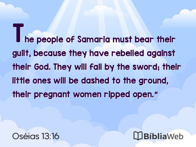 Oséias 13:16 em imagem para compartilhar