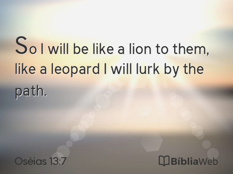 Oséias 13:7 em imagem para compartilhar