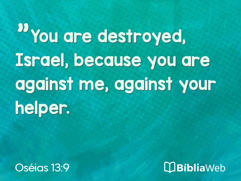 Oséias 13:9 em imagem para compartilhar