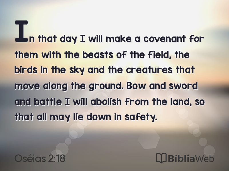 Oséias 2:18 em imagem para compartilhar