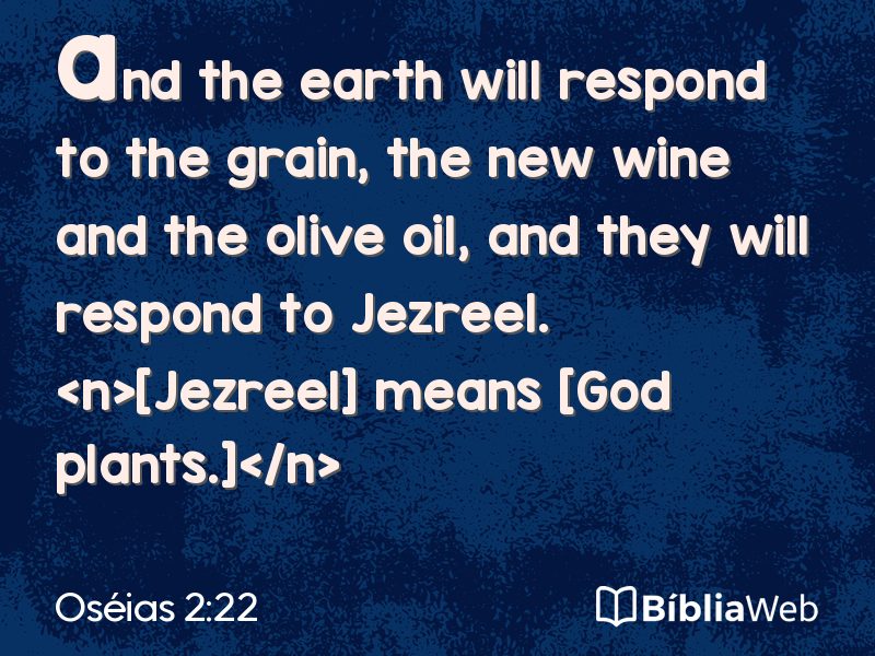 Oséias 2:22 em imagem para compartilhar