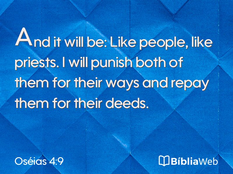 Oséias 4:9 em imagem para compartilhar