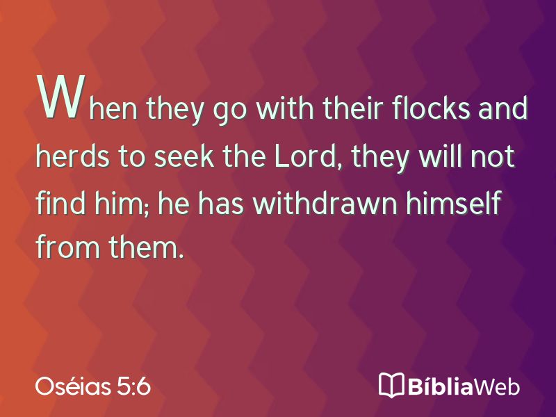 Oséias 5:6 em imagem para compartilhar
