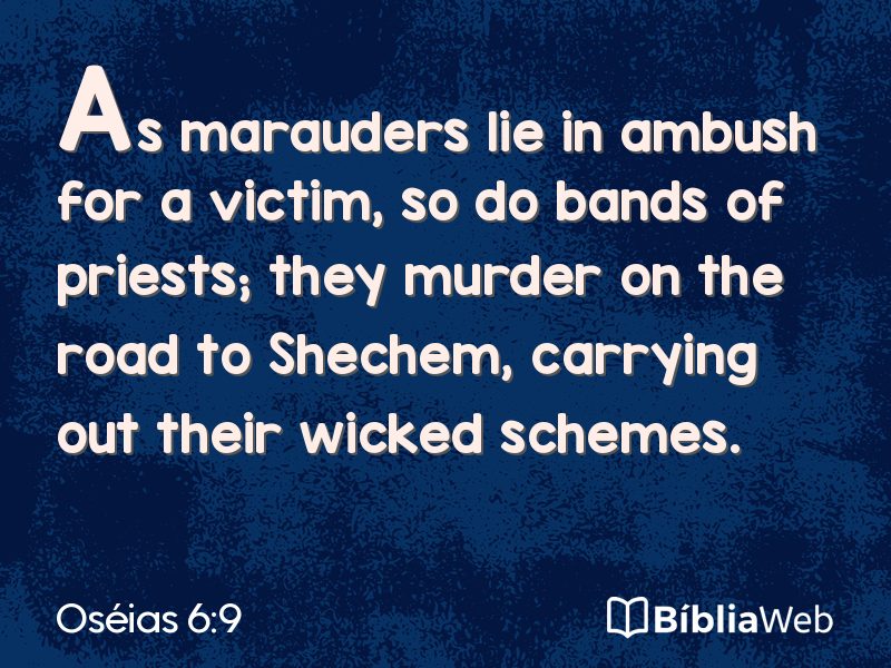 Oséias 6:9 em imagem para compartilhar