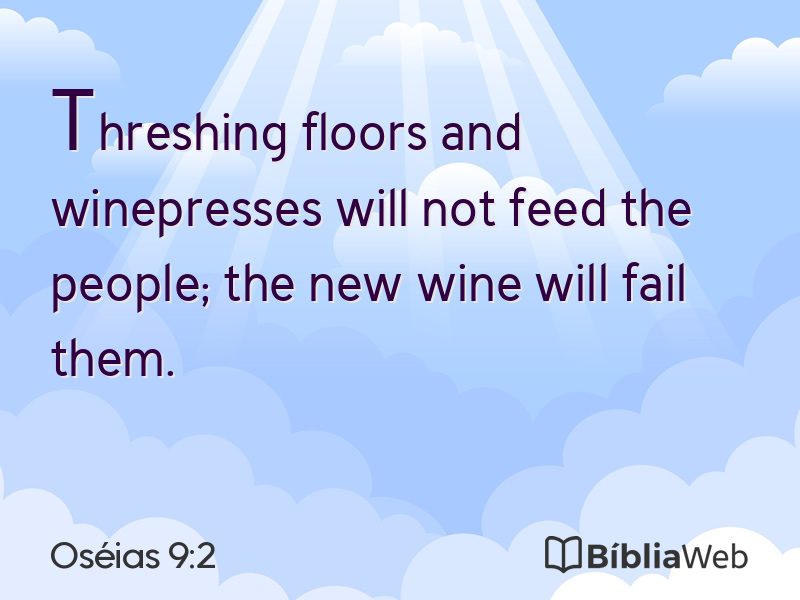 Oséias 9:2 em imagem para compartilhar