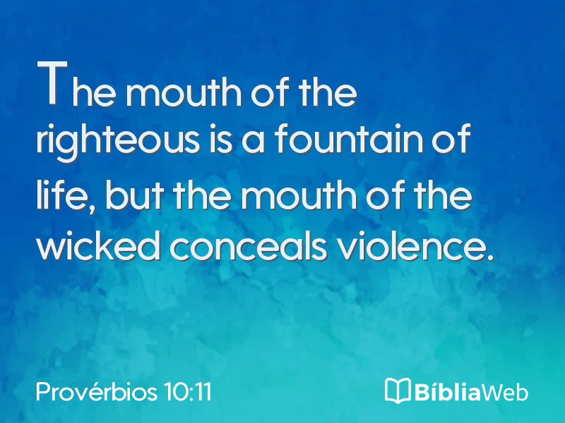 Provérbios 10:11 em imagem para compartilhar