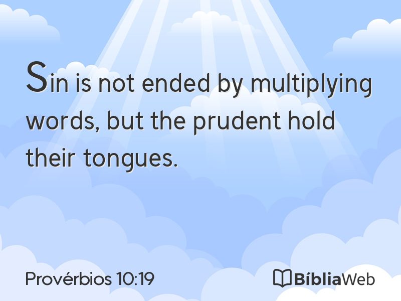 Provérbios 10:19 em imagem para compartilhar