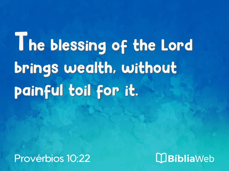 Provérbios 10:22 em imagem para compartilhar