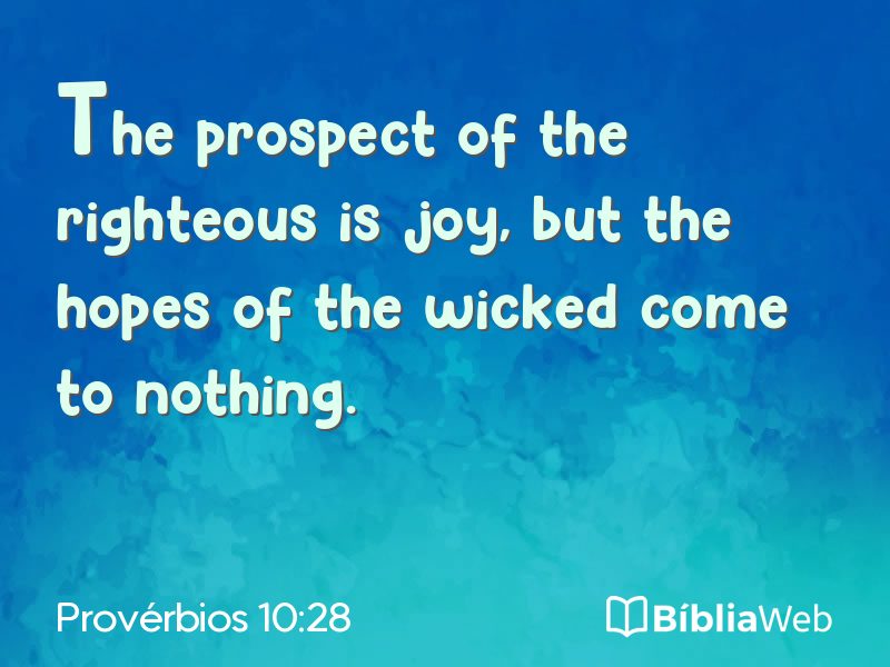 Provérbios 10:28 em imagem para compartilhar