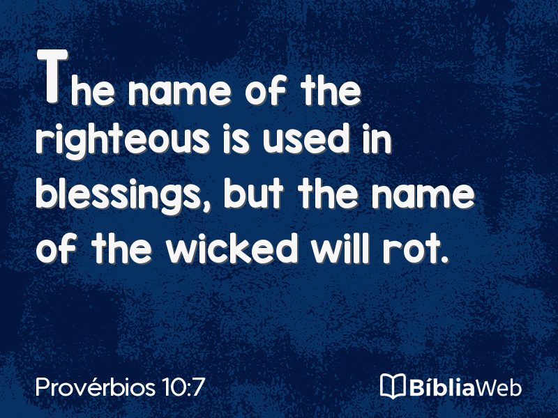 Provérbios 10:7 em imagem para compartilhar