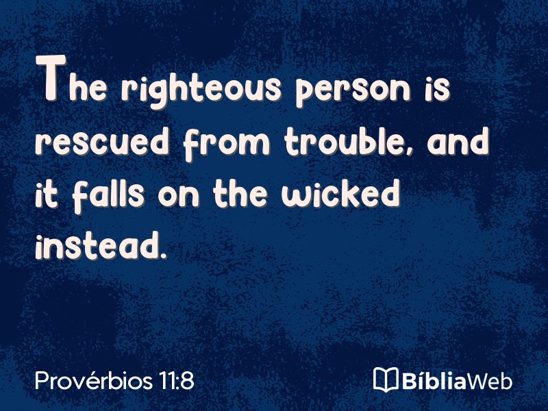 Provérbios 11:8 em imagem para compartilhar