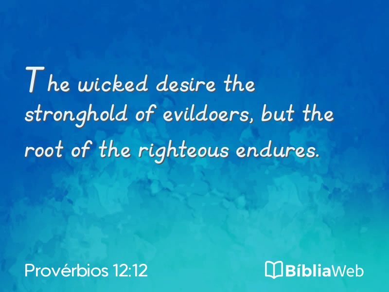 Provérbios 12:12 em imagem para compartilhar