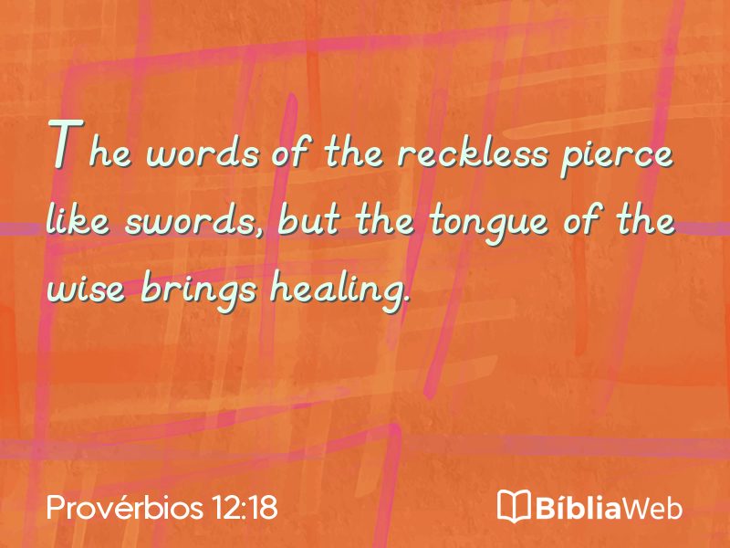 Provérbios 12:18 em imagem para compartilhar