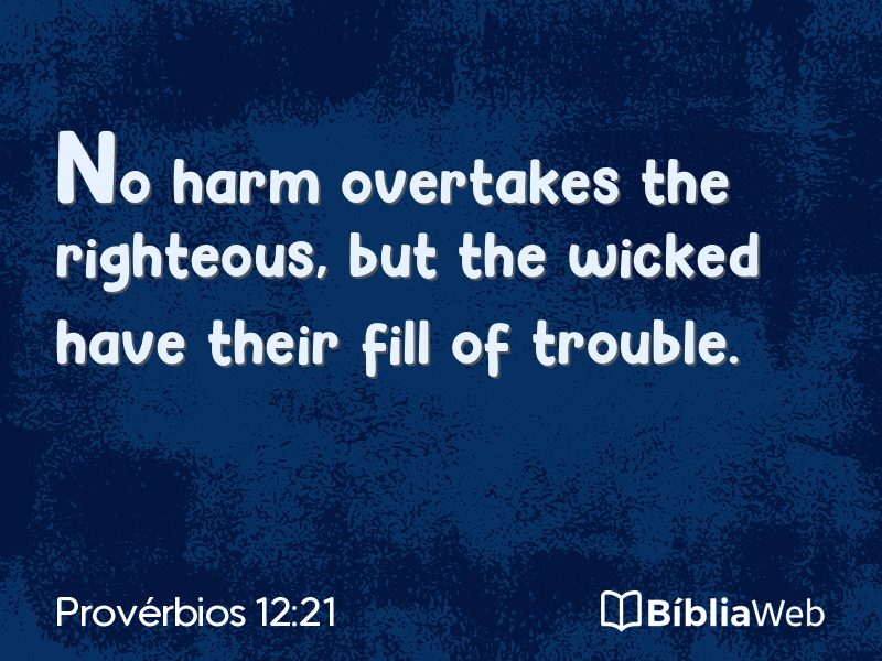 Provérbios 12:21 em imagem para compartilhar