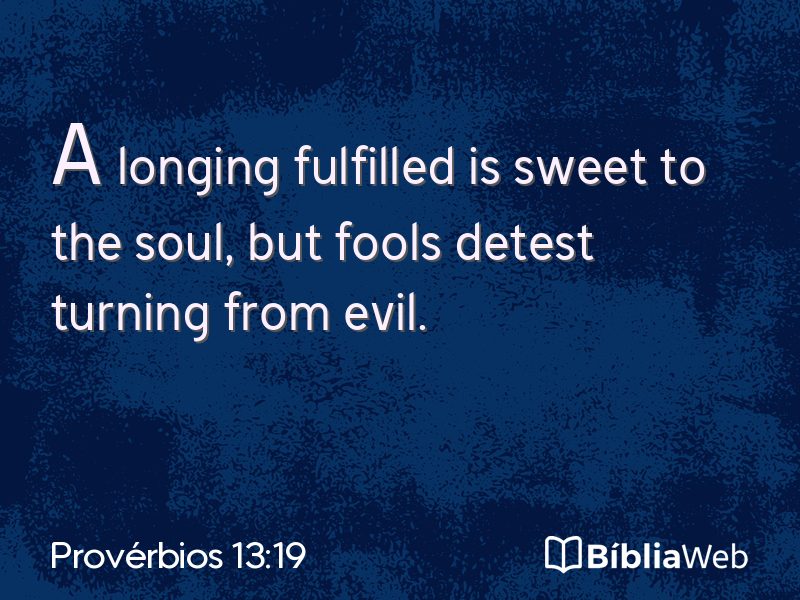 Provérbios 13:19 em imagem para compartilhar