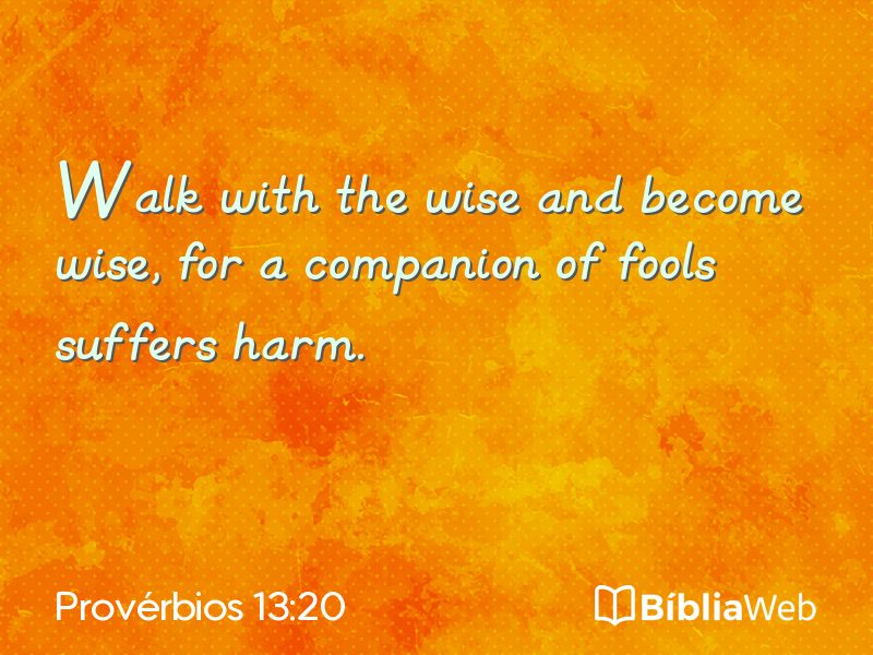 Provérbios 13:20 em imagem para compartilhar