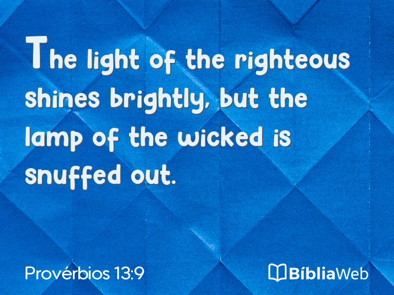Provérbios 13:9 em imagem para compartilhar