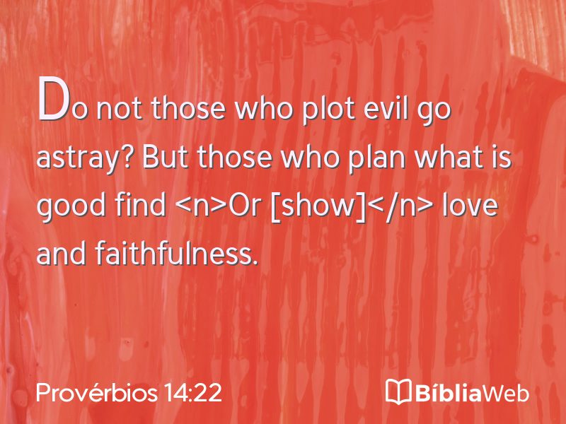 Provérbios 14:22 em imagem para compartilhar