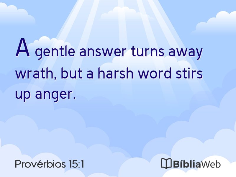 Provérbios 15:1 em imagem para compartilhar