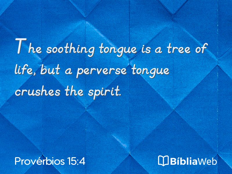 Provérbios 15:4 em imagem para compartilhar