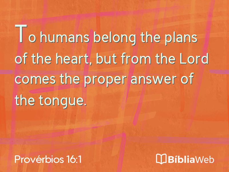 Provérbios 16:1 em imagem para compartilhar