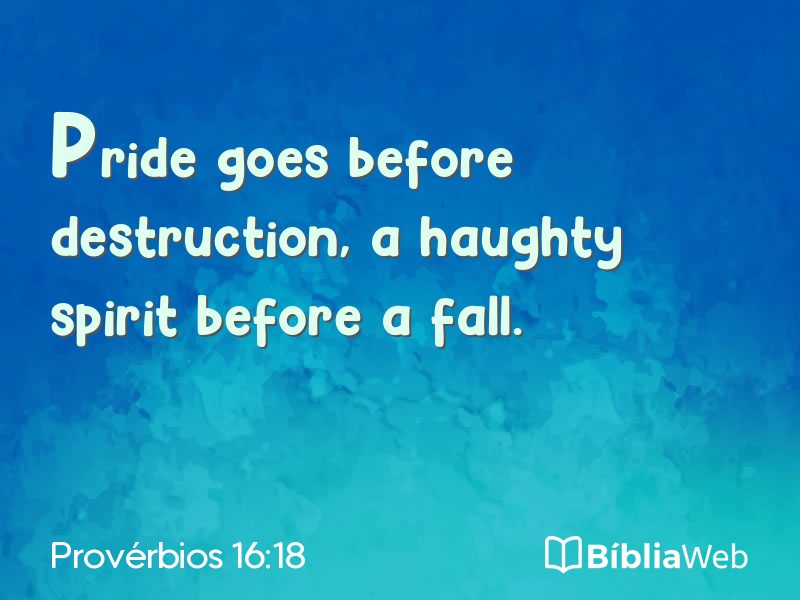 Provérbios 16:18 em imagem para compartilhar