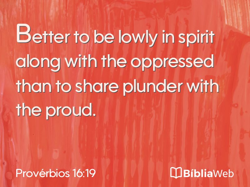 Provérbios 16:19 em imagem para compartilhar