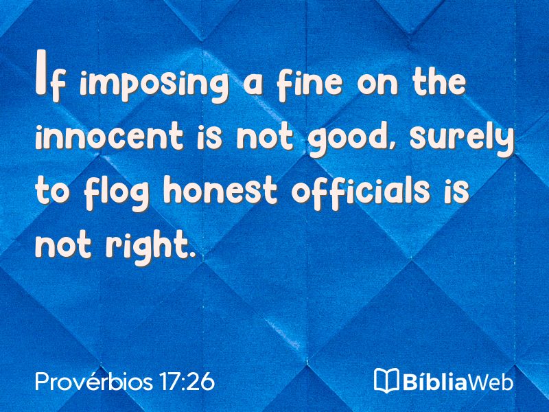 Provérbios 17:26 em imagem para compartilhar