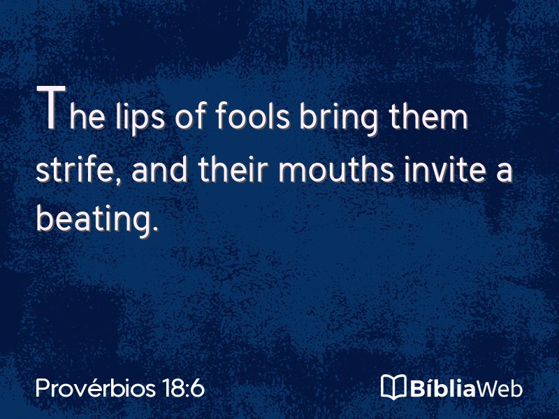 Provérbios 18:6 em imagem para compartilhar